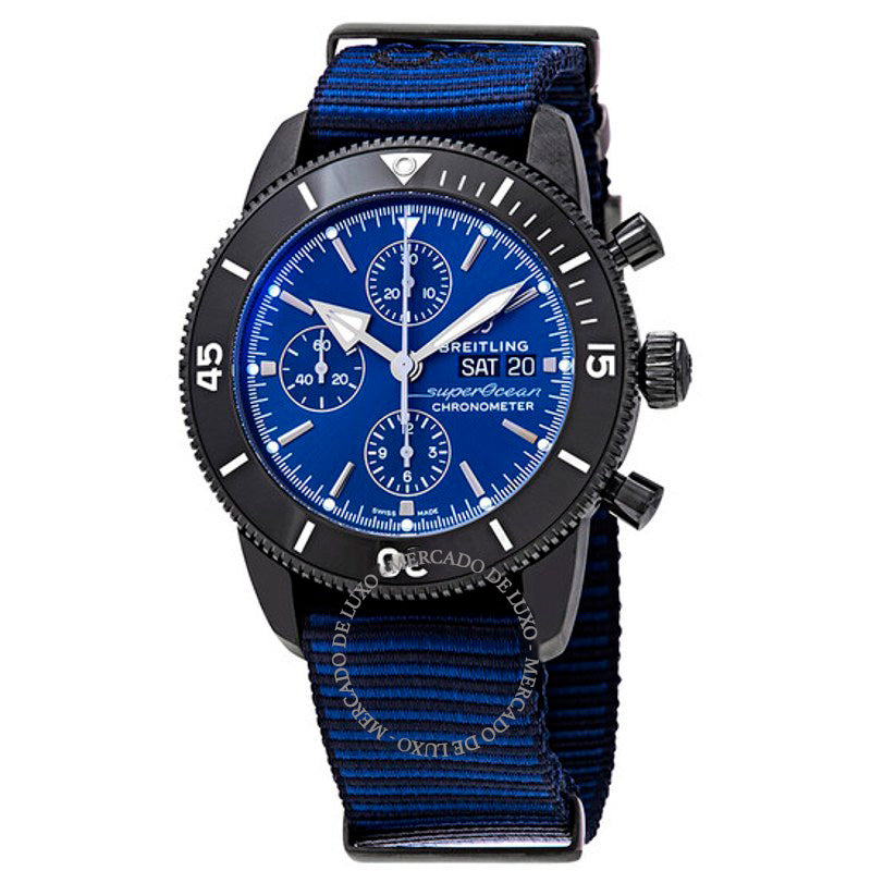 Relógio Superocean Heritage II Cronógrafo Cronômetro Automático Mostrador Azul 44 mm - Mercado de Luxo - O Maior E-Commerce de Bens, Produtos e Serviços de Luxo do Brasil.
