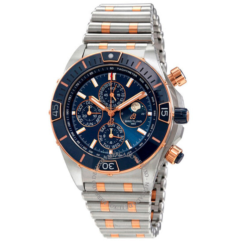 Relógio Super Chronomat Calendário de Quatro Anos Cronógrafo Automático Mostrador Azul 44 mm - Mercado de Luxo - O Maior E-Commerce de Bens, Produtos e Serviços de Luxo do Brasil.