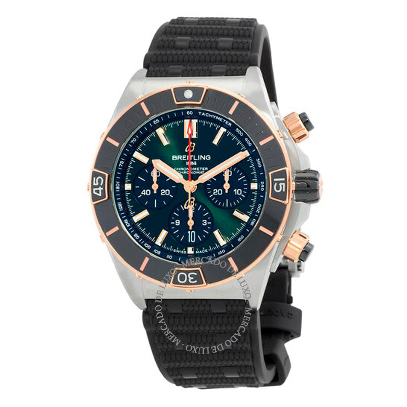 Relógio Super Chronomat B01 Cronógrafo Cronômetro Automático Mostrador Verde 44 mm - Mercado de Luxo - O Maior E-Commerce de Bens, Produtos e Serviços de Luxo do Brasil.