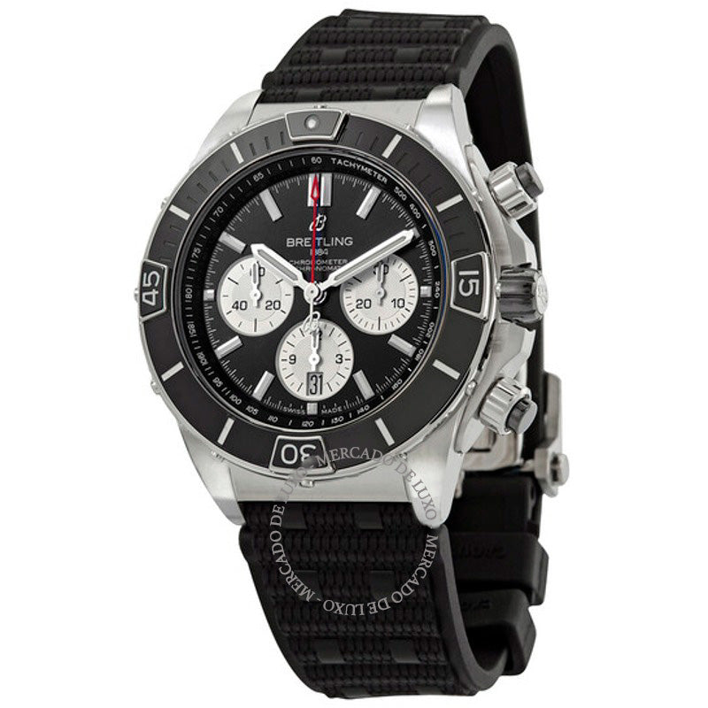Relógio Super Chronomat B01 Cronógrafo Cronômetro Automático Mostrador Preto 44 mm - Mercado de Luxo - O Maior E-Commerce de Bens, Produtos e Serviços de Luxo do Brasil.