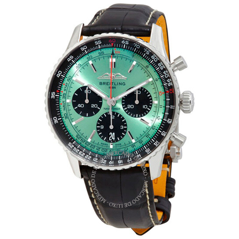 Relógio Navitimer B01 Cronógrafo Cronômetro Automático Mostrador Verde Menta  - Mercado de Luxo - O Maior E-Commerce de Bens, Produtos e Serviços de Luxo do Brasil.