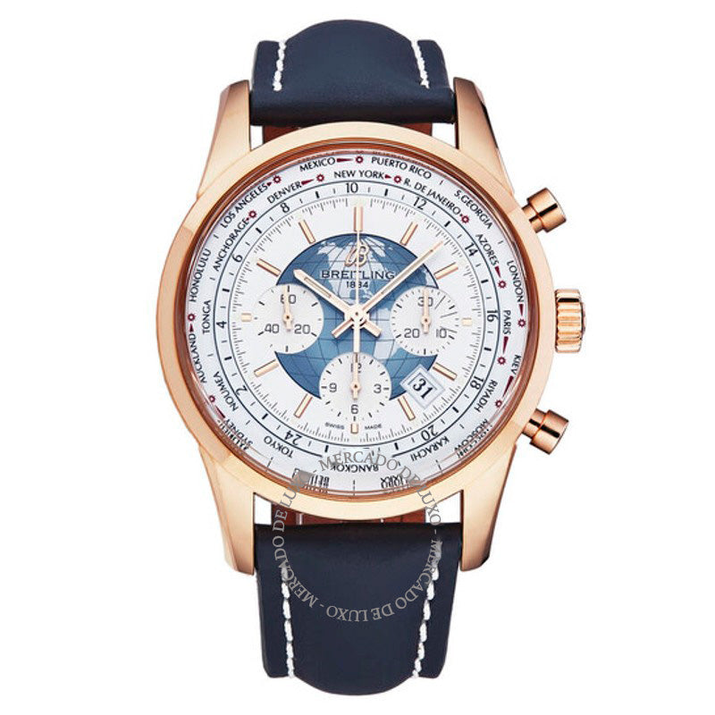 Relógio Transocean Unitime Hora Mundial Cronógrafo Automático Mostrador Branco 46 mm - Mercado de Luxo - O Maior E-Commerce de Bens, Produtos e Serviços de Luxo do Brasil.