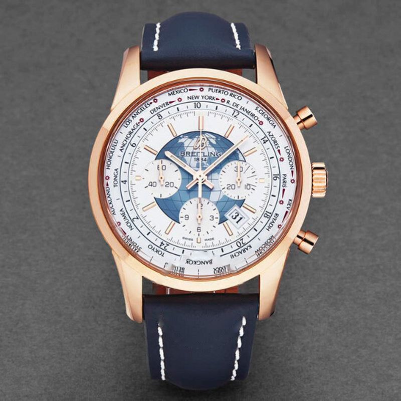 Relógio Transocean Unitime Hora Mundial Cronógrafo Automático Mostrador Branco 46 mm - Mercado de Luxo - O Maior E-Commerce de Bens, Produtos e Serviços de Luxo do Brasil.