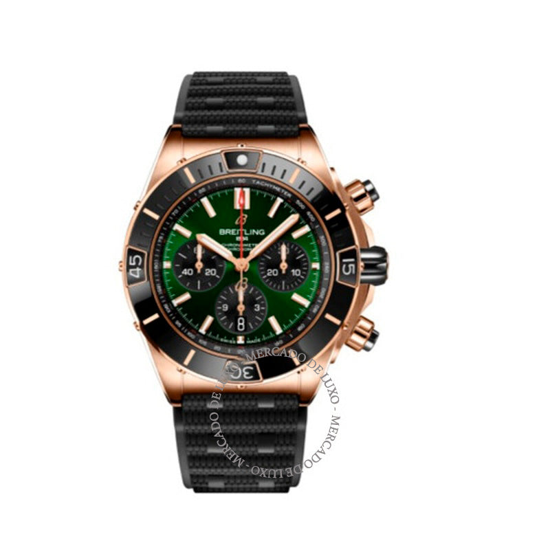 Relógio Super Chronomat Cronógrafo Cronômetro Automático Mostrador Verde 44 mm - Mercado de Luxo - O Maior E-Commerce de Bens, Produtos e Serviços de Luxo do Brasil.