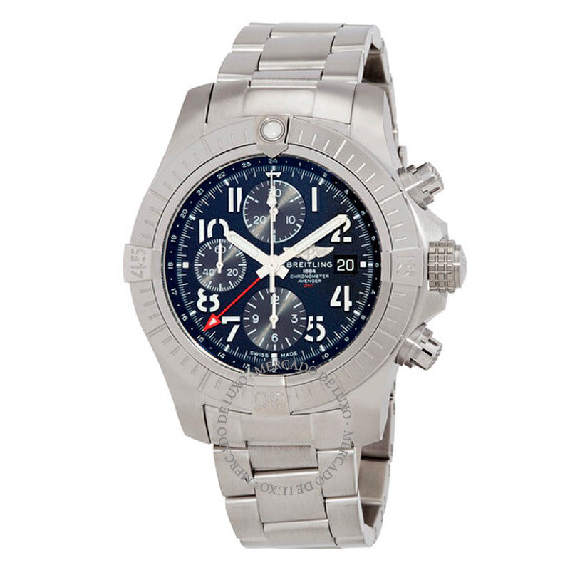 Relógio Cronógrafo Avenger GMT Cronômetro Automático Mostrador Preto 45 mm - Mercado de Luxo - O Maior E-Commerce de Bens, Produtos e Serviços de Luxo do Brasil.
