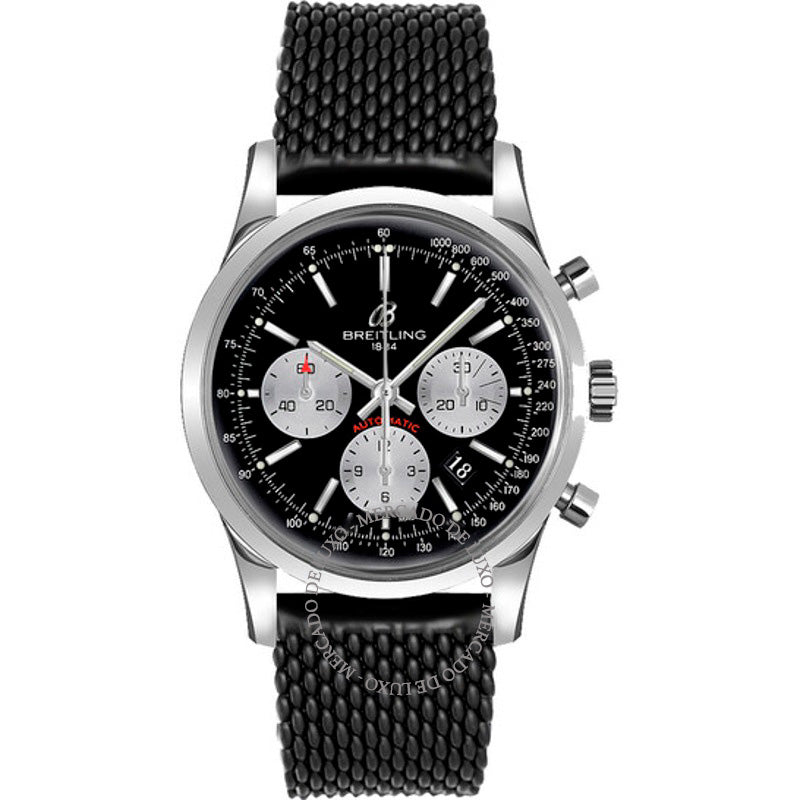 Relógio Transocean Chronograph Cronômetro Automático Mostrador Preto 43 mm - Mercado de Luxo - O Maior E-Commerce de Bens, Produtos e Serviços de Luxo do Brasil.