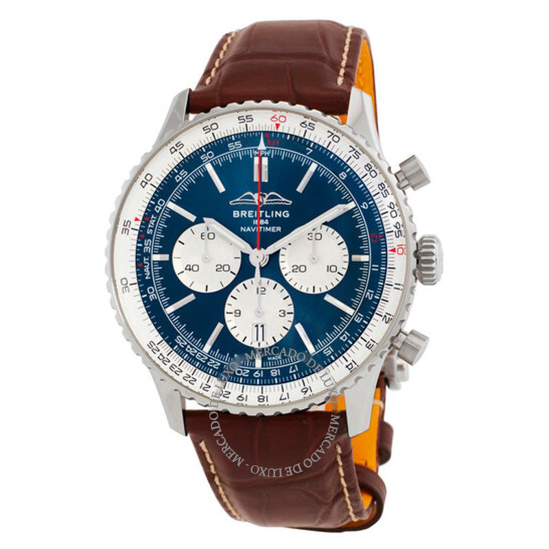 Relógio Navitimer Cronógrafo Cronômetro Automático Mostrador Azul 46 mm - Mercado de Luxo - O Maior E-Commerce de Bens, Produtos e Serviços de Luxo do Brasil.