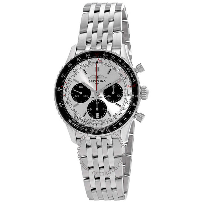 Relógio Navitimer B01 Cronógrafo Automático Mostrador Prateado 42 mm - Mercado de Luxo - O Maior E-Commerce de Bens, Produtos e Serviços de Luxo do Brasil.