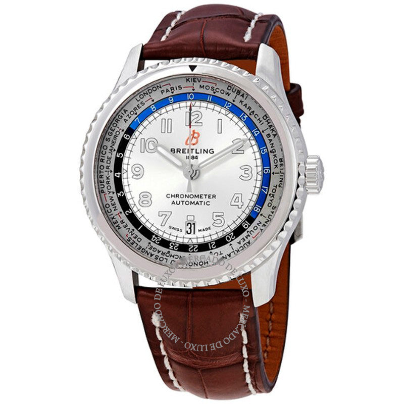 Relógio Navitimer 8 Unitime Automático 43 mm Mostrador Prateado 43 mm - Mercado de Luxo - O Maior E-Commerce de Bens, Produtos e Serviços de Luxo do Brasil.