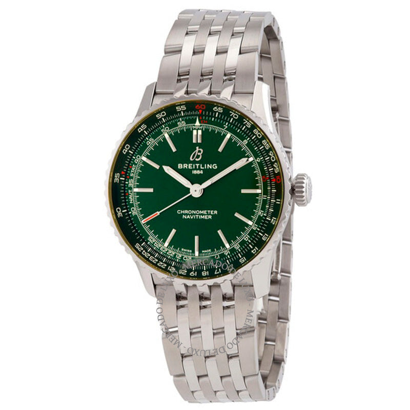 Relógio Navitimer Automático 41mm Verde Aço Inoxidável 41 mm - Mercado de Luxo - O Maior E-Commerce de Bens, Produtos e Serviços de Luxo do Brasil.