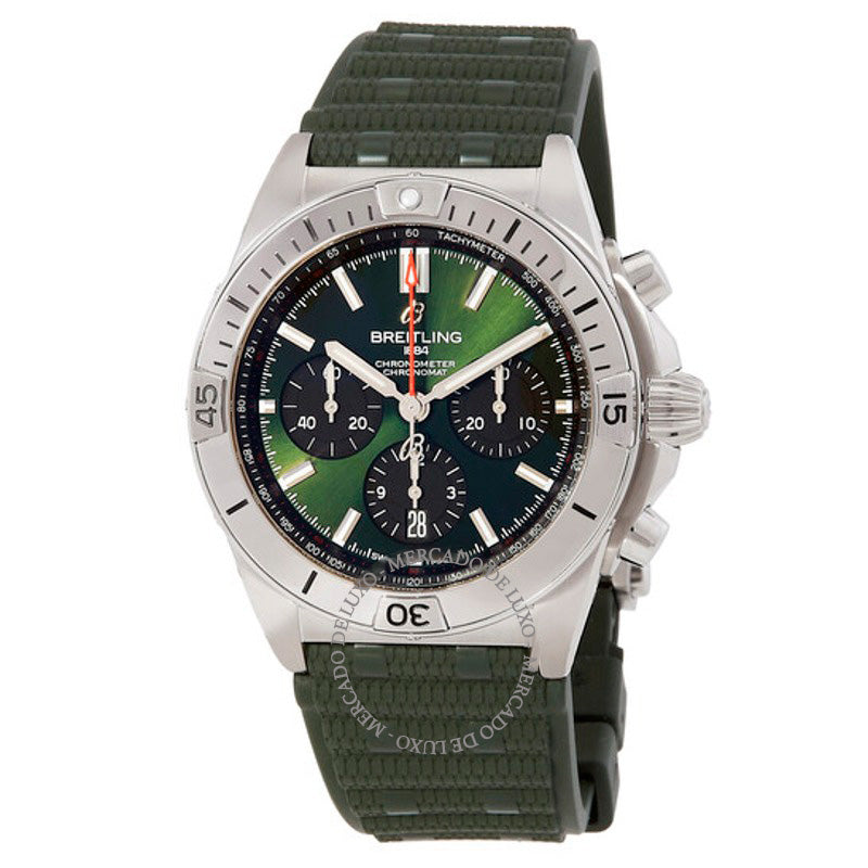Relógio Chronomat B01 Cronógrafo Automático Mostrador Verde  - Mercado de Luxo - O Maior E-Commerce de Bens, Produtos e Serviços de Luxo do Brasil.