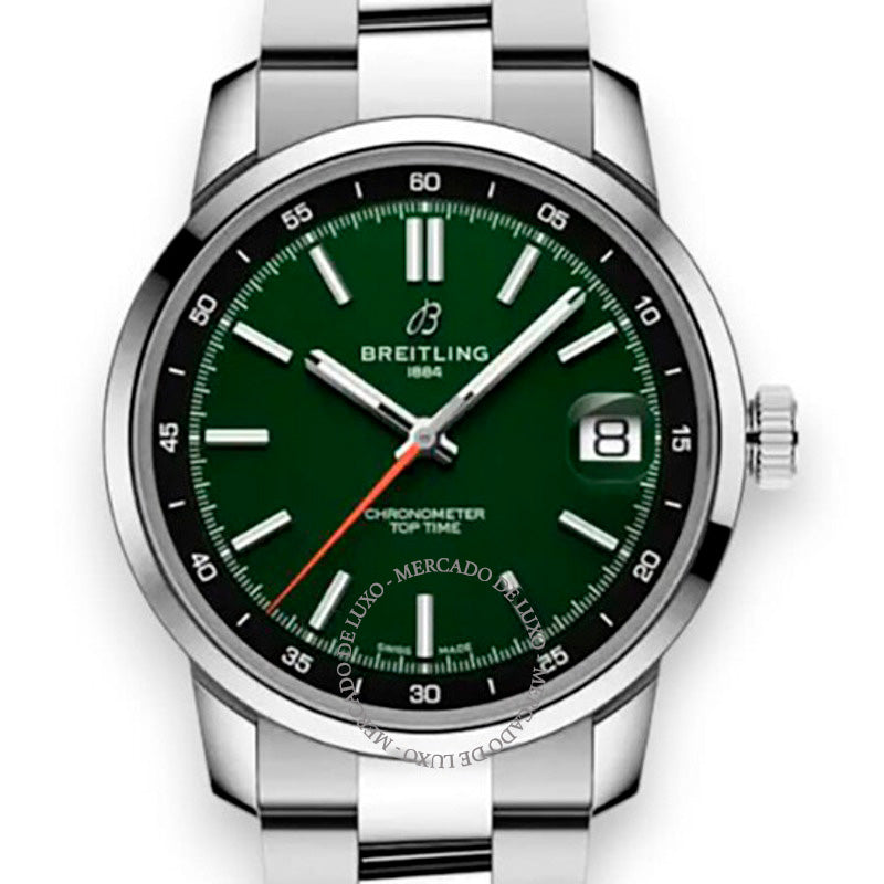 Relógio Top Time B31 Cronômetro de corda manual com mostrador verde 38 mm - Mercado de Luxo - O Maior E-Commerce de Bens, Produtos e Serviços de Luxo do Brasil.