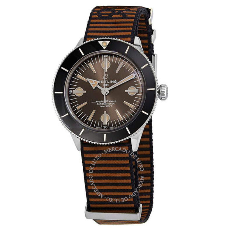 Relógio Superocean Heritage 57 Automático Mostrador Marrom 42 mm - Mercado de Luxo - O Maior E-Commerce de Bens, Produtos e Serviços de Luxo do Brasil.
