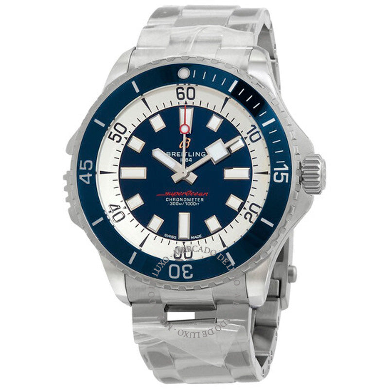 Relógio Superocean Cronômetro Automático Mostrador Azul 46 mm - Mercado de Luxo - O Maior E-Commerce de Bens, Produtos e Serviços de Luxo do Brasil.