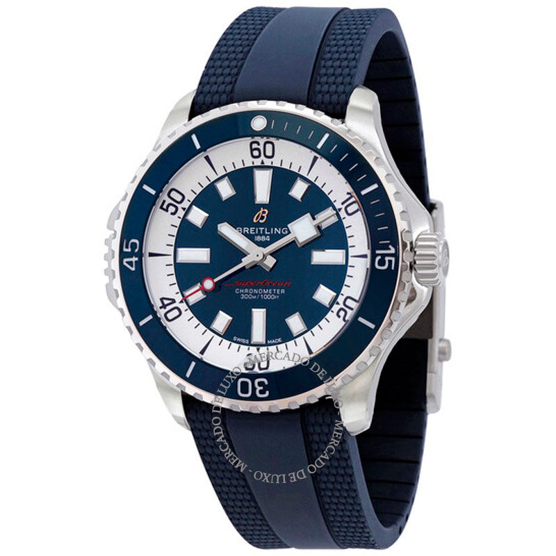 Relógio Superocean Cronômetro Automático Mostrador Azul 46 mm - Mercado de Luxo - O Maior E-Commerce de Bens, Produtos e Serviços de Luxo do Brasil.