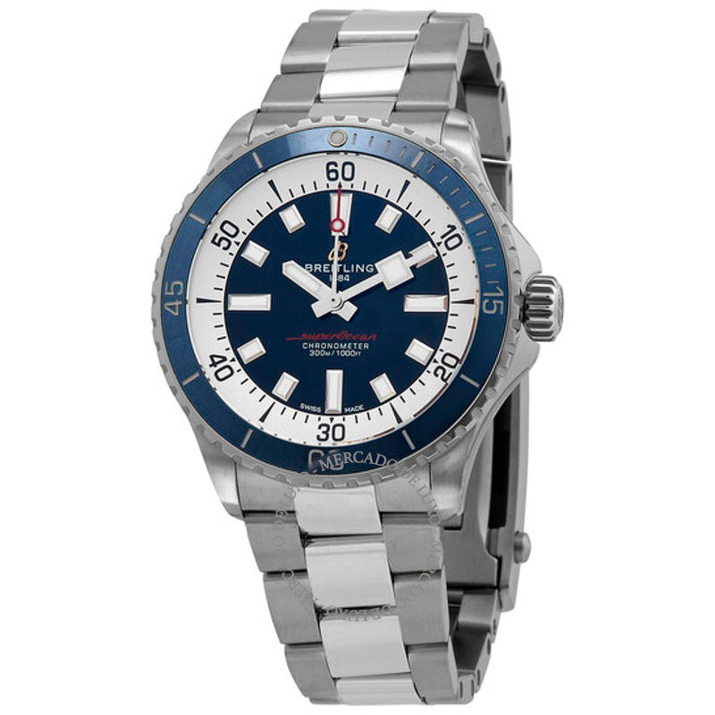 Relógio Superocean Cronômetro Automático Mostrador Azul 42 mm - Mercado de Luxo - O Maior E-Commerce de Bens, Produtos e Serviços de Luxo do Brasil.