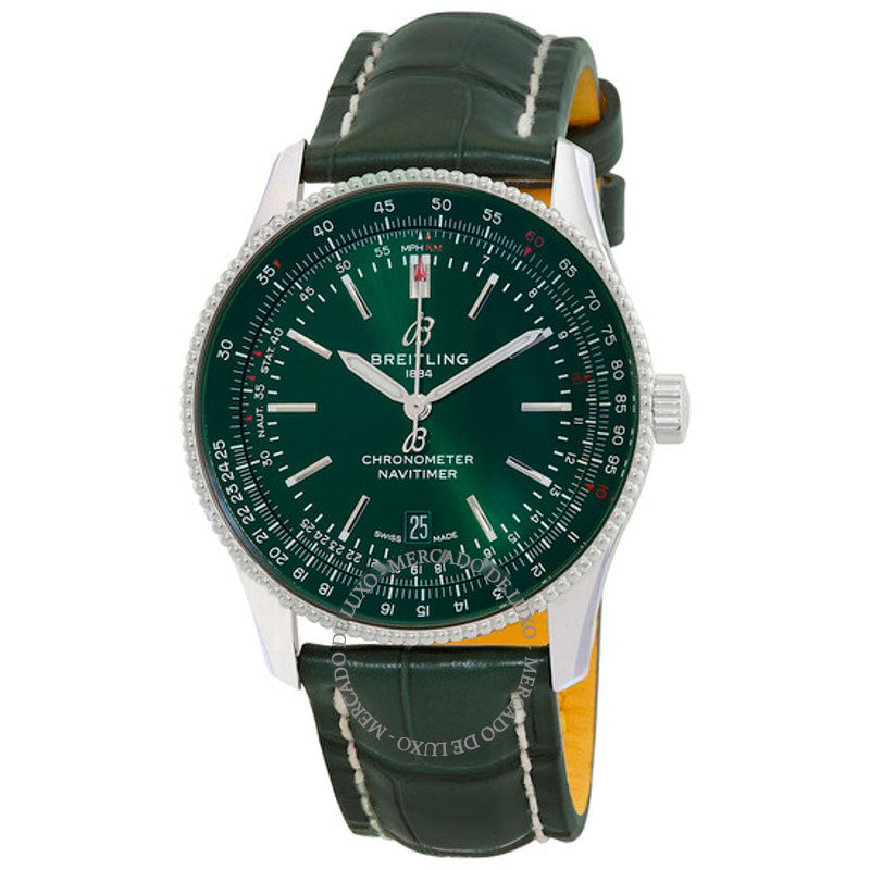 Relógio Navitimer Cronômetro Automático Mostrador Verde 41 mm - Mercado de Luxo - O Maior E-Commerce de Bens, Produtos e Serviços de Luxo do Brasil.