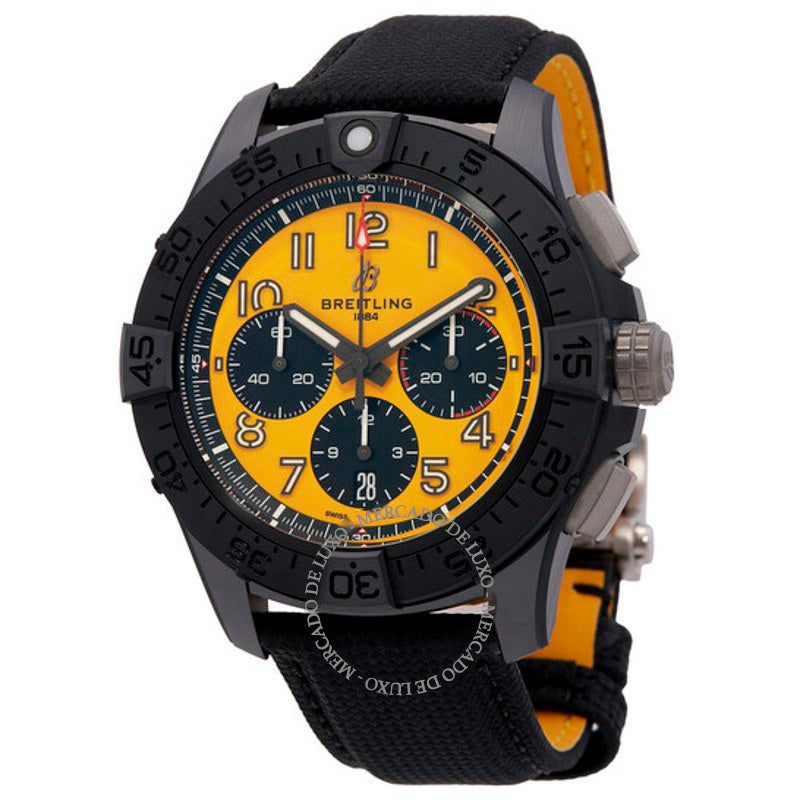 Relógio Cronógrafo Avenger Automático Mostrador Amarelo 44 mm - Mercado de Luxo - O Maior E-Commerce de Bens, Produtos e Serviços de Luxo do Brasil.
