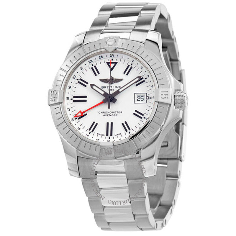 Relógio Cronômetro Automático Avenger Mostrador Branco 43 mm - Mercado de Luxo - O Maior E-Commerce de Bens, Produtos e Serviços de Luxo do Brasil.