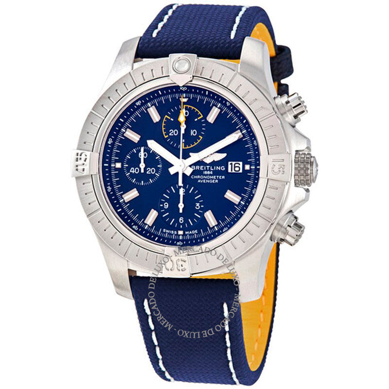 Relógio Cronógrafo Avenger Automático Mostrador Azul 45 mm - Mercado de Luxo - O Maior E-Commerce de Bens, Produtos e Serviços de Luxo do Brasil.
