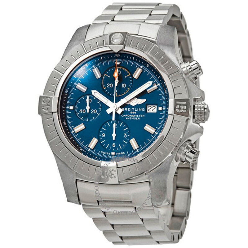 Relógio Cronógrafo Avenger Automático Mostrador Azul 45 mm - Mercado de Luxo - O Maior E-Commerce de Bens, Produtos e Serviços de Luxo do Brasil.
