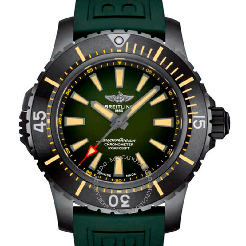 Relógio Superocean Automático Mostrador Verde  - Mercado de Luxo - O Maior E-Commerce de Bens, Produtos e Serviços de Luxo do Brasil.