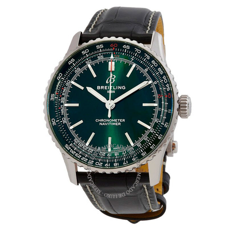 Relógio Navitimer Automático Mostrador Verde  - Mercado de Luxo - O Maior E-Commerce de Bens, Produtos e Serviços de Luxo do Brasil.