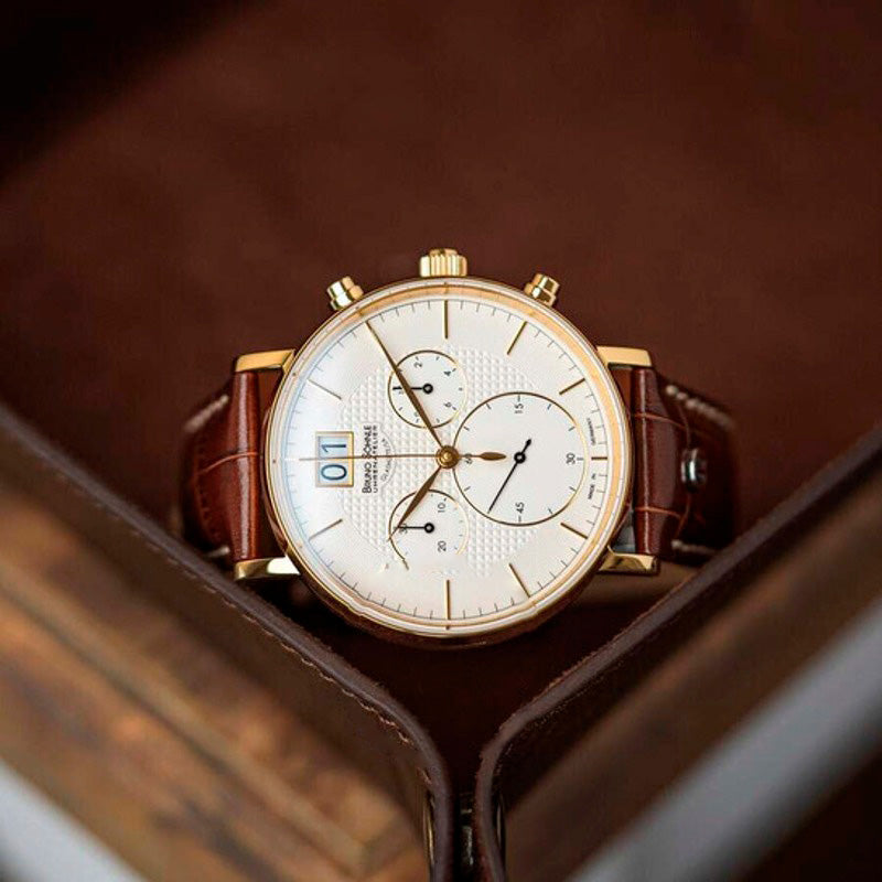Relógio Cronógrafo Munchen Quartzo Mostrador Branco 43 mm - Mercado de Luxo - O Maior E-Commerce de Bens, Produtos e Serviços de Luxo do Brasil.