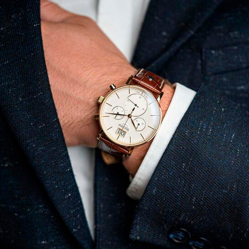 Relógio Cronógrafo Munchen Quartzo Mostrador Branco 43 mm - Mercado de Luxo - O Maior E-Commerce de Bens, Produtos e Serviços de Luxo do Brasil.