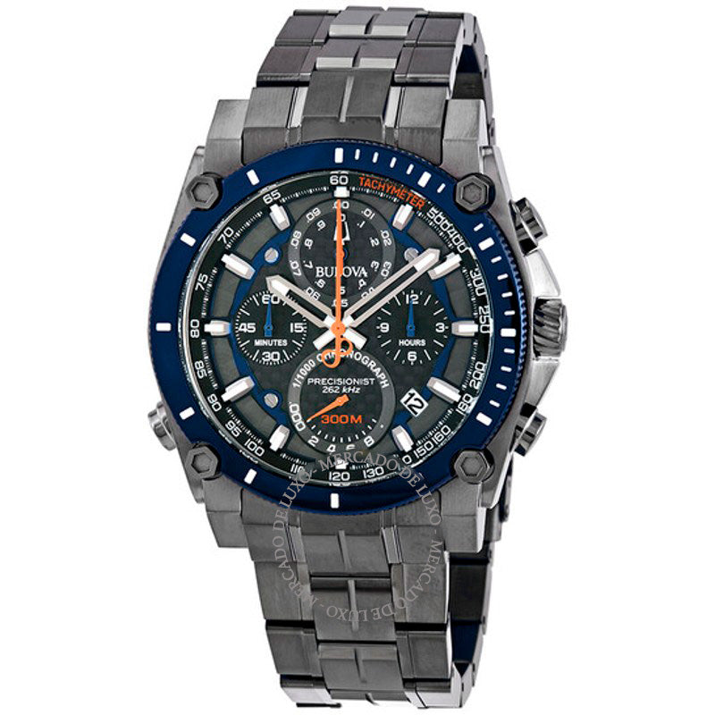 Relógio Cronógrafo Precisionist Quartzo Mostrador Preto e Azul 46 mm - Mercado de Luxo - O Maior E-Commerce de Bens, Produtos e Serviços de Luxo do Brasil.