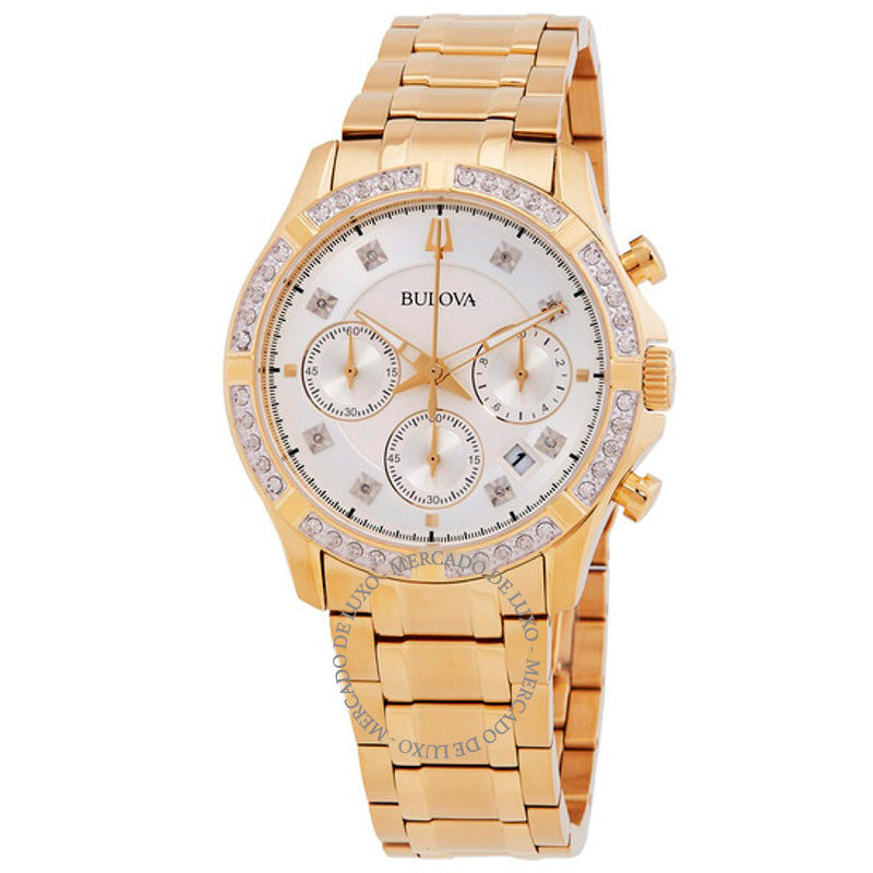 Relógio Cronógrafo clássico com cristal de quartzo e mostrador prateado 42 mm - Mercado de Luxo - O Maior E-Commerce de Bens, Produtos e Serviços de Luxo do Brasil.