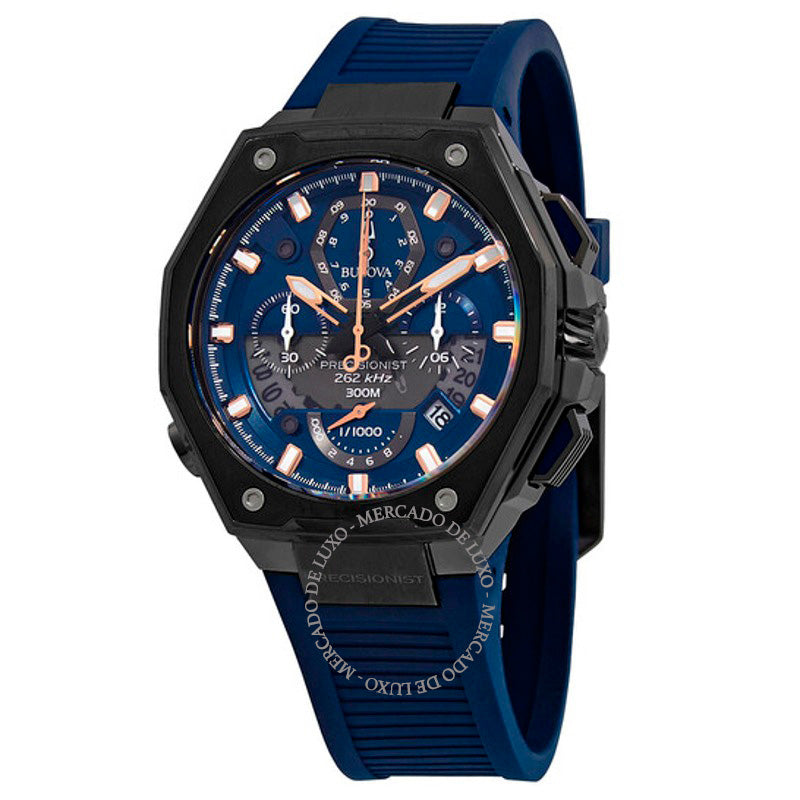 Relógio Cronógrafo Precisionist Quartzo Mostrador Azul 44 mm - Mercado de Luxo - O Maior E-Commerce de Bens, Produtos e Serviços de Luxo do Brasil.
