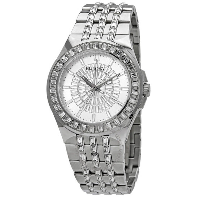 Relógio Cristal de quartzo fantasma Mostrador prateado pavê 42 mm - Mercado de Luxo - O Maior E-Commerce de Bens, Produtos e Serviços de Luxo do Brasil.