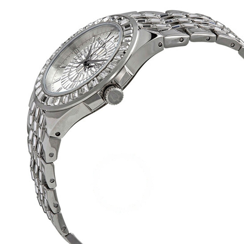Relógio Cristal de quartzo fantasma Mostrador prateado pavê 42 mm - Mercado de Luxo - O Maior E-Commerce de Bens, Produtos e Serviços de Luxo do Brasil.