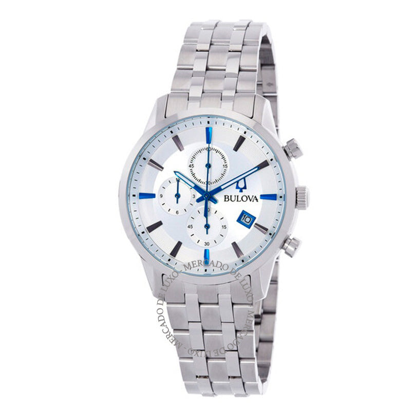 Relógio Sutton Chronograph Quartz Mostrador Prateado 41 mm - Mercado de Luxo - O Maior E-Commerce de Bens, Produtos e Serviços de Luxo do Brasil.