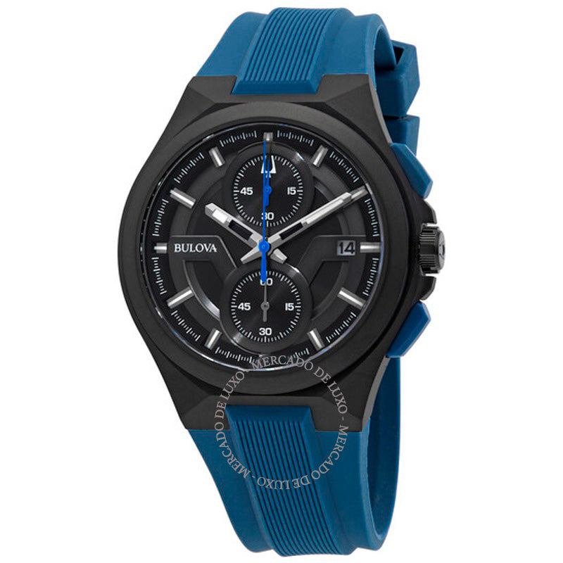 Relógio Maquina Cronógrafo Quartzo Mostrador Preto 46 mm - Mercado de Luxo - O Maior E-Commerce de Bens, Produtos e Serviços de Luxo do Brasil.