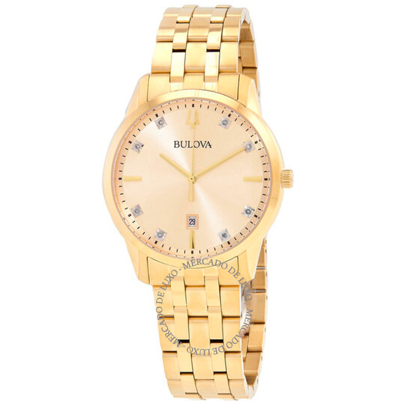 Relógio Mostrador Sutton Quartz Diamond Champagne 40 mm - Mercado de Luxo - O Maior E-Commerce de Bens, Produtos e Serviços de Luxo do Brasil.