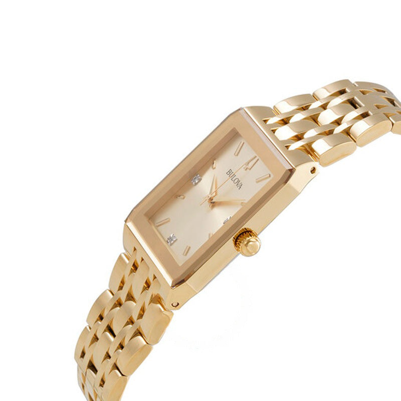 Relógio Quadra Quartz Diamond Champagne Dial 40 mm - Mercado de Luxo - O Maior E-Commerce de Bens, Produtos e Serviços de Luxo do Brasil.