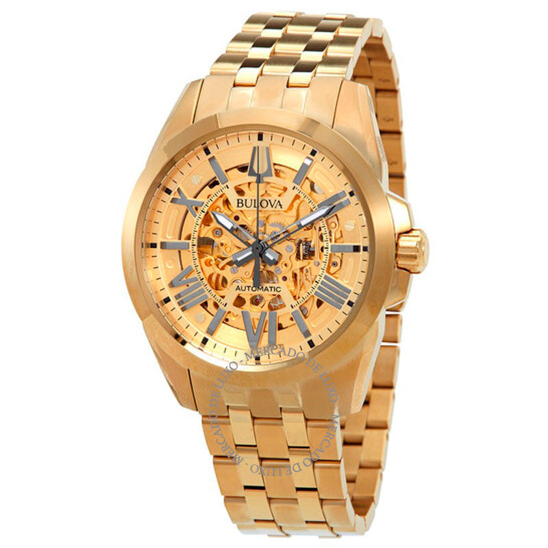 Relógio Sutton Automatic Gold Skeleton Dial 43 mm - Mercado de Luxo - O Maior E-Commerce de Bens, Produtos e Serviços de Luxo do Brasil.