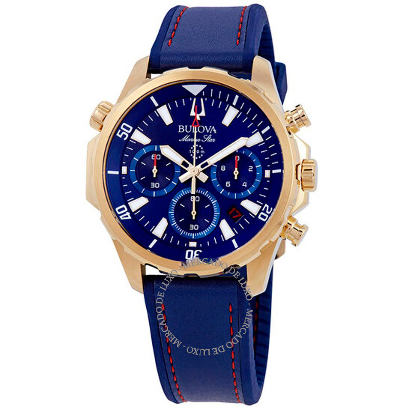 Relógio Cronógrafo Marine Star Mostrador Azul 43 mm - Mercado de Luxo - O Maior E-Commerce de Bens, Produtos e Serviços de Luxo do Brasil.