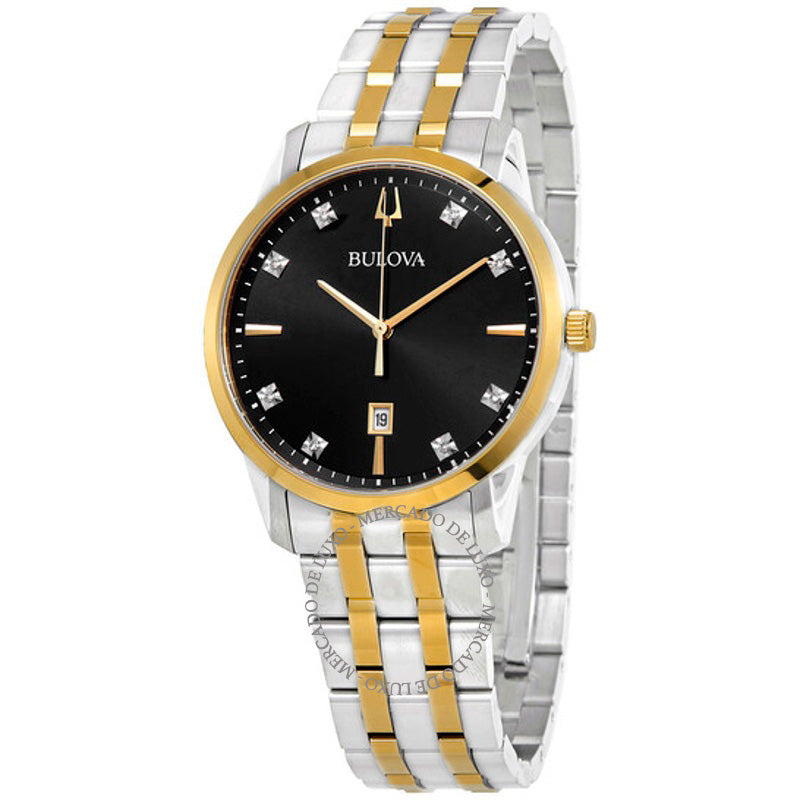 Relógio Mostrador preto clássico de quartzo com diamantes 40 mm - Mercado de Luxo - O Maior E-Commerce de Bens, Produtos e Serviços de Luxo do Brasil.