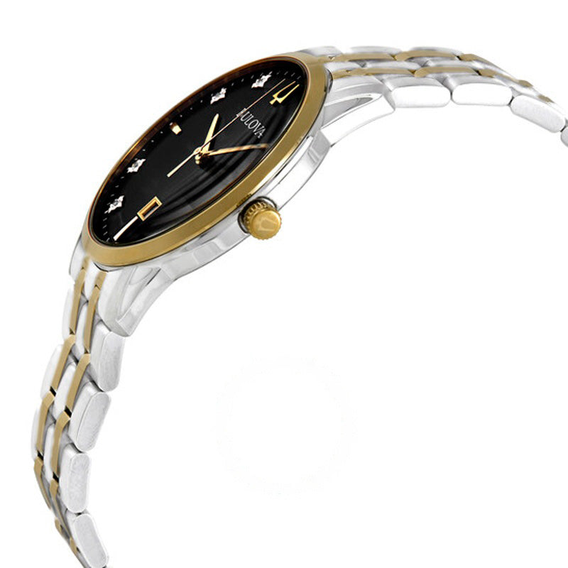 Relógio Mostrador preto clássico de quartzo com diamantes 40 mm - Mercado de Luxo - O Maior E-Commerce de Bens, Produtos e Serviços de Luxo do Brasil.