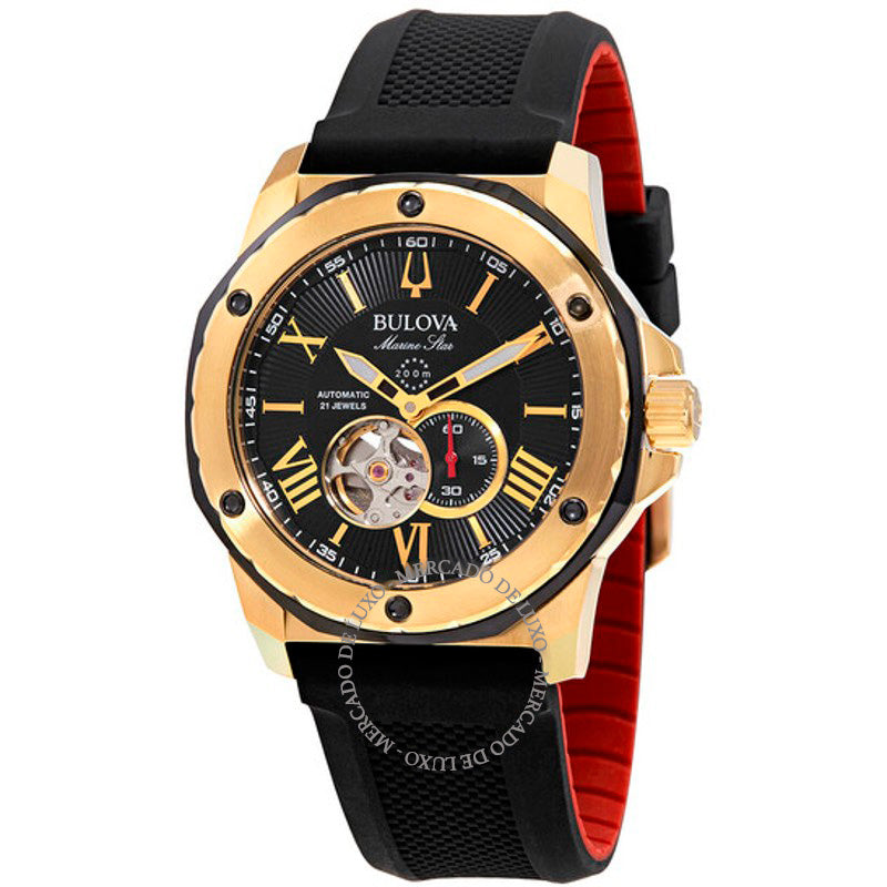 Relógio Marine Star Automático Mostrador Preto  - Mercado de Luxo - O Maior E-Commerce de Bens, Produtos e Serviços de Luxo do Brasil.