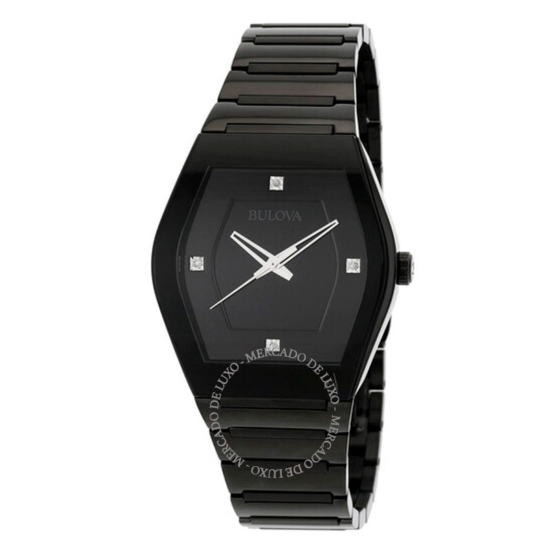 Relógio Gemini Quartz Diamante Mostrador Preto 40 mm - Mercado de Luxo - O Maior E-Commerce de Bens, Produtos e Serviços de Luxo do Brasil.