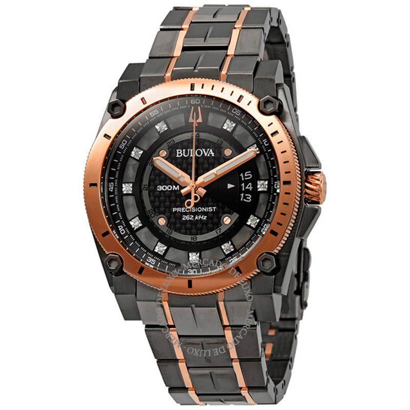 Relógio Mostrador preto com diamantes de precisão 46 mm - Mercado de Luxo - O Maior E-Commerce de Bens, Produtos e Serviços de Luxo do Brasil.