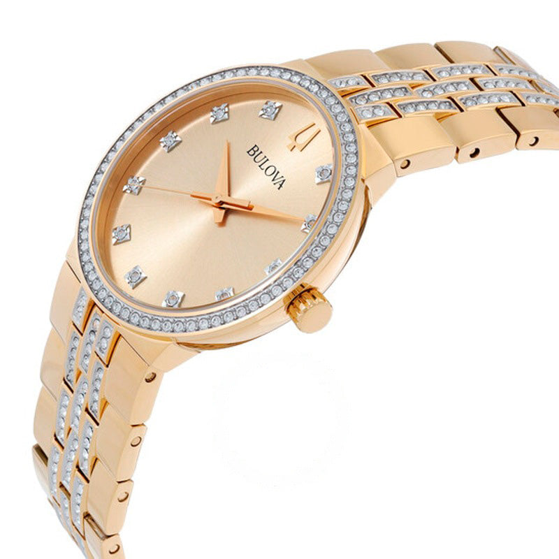 Relógio Mostrador de cristal de quartzo champanhe 40 mm - Mercado de Luxo - O Maior E-Commerce de Bens, Produtos e Serviços de Luxo do Brasil.