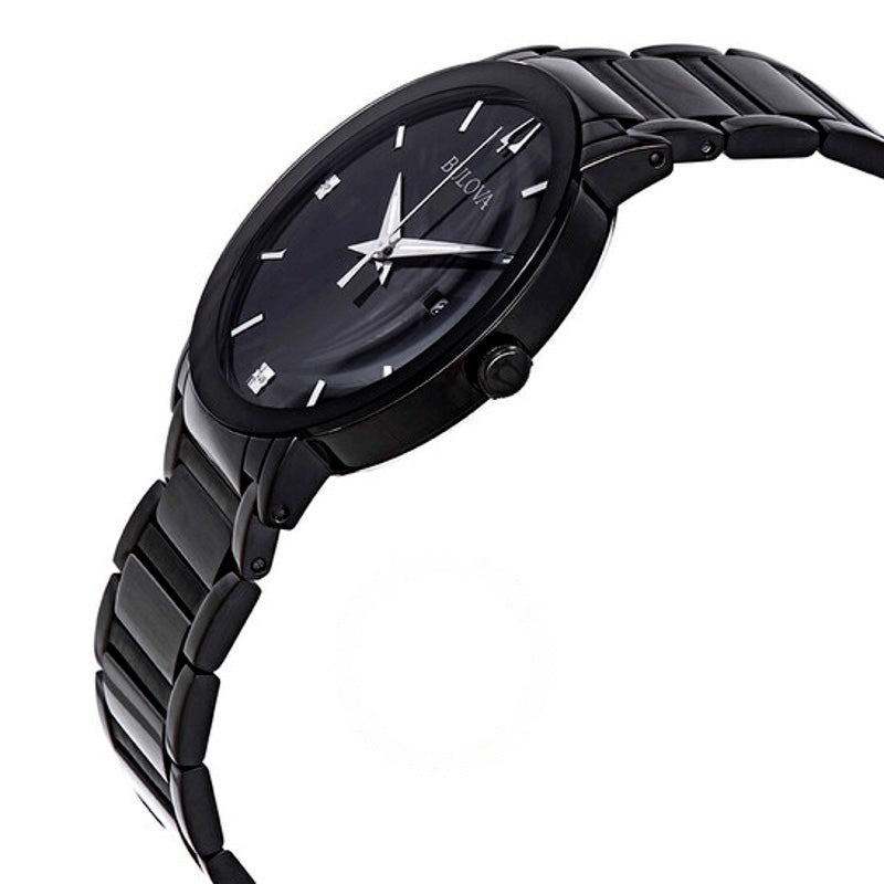 Relógio Mostrador preto com diamantes modernos 42 mm - Mercado de Luxo - O Maior E-Commerce de Bens, Produtos e Serviços de Luxo do Brasil.