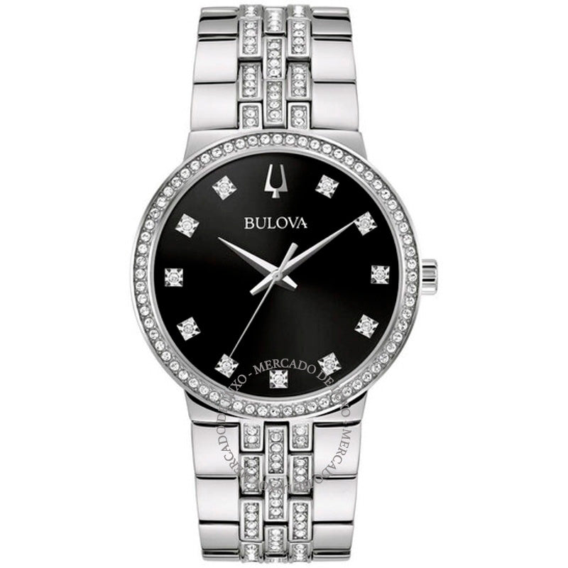 Relógio Mostrador preto de cristal de quartzo 40 mm - Mercado de Luxo - O Maior E-Commerce de Bens, Produtos e Serviços de Luxo do Brasil.
