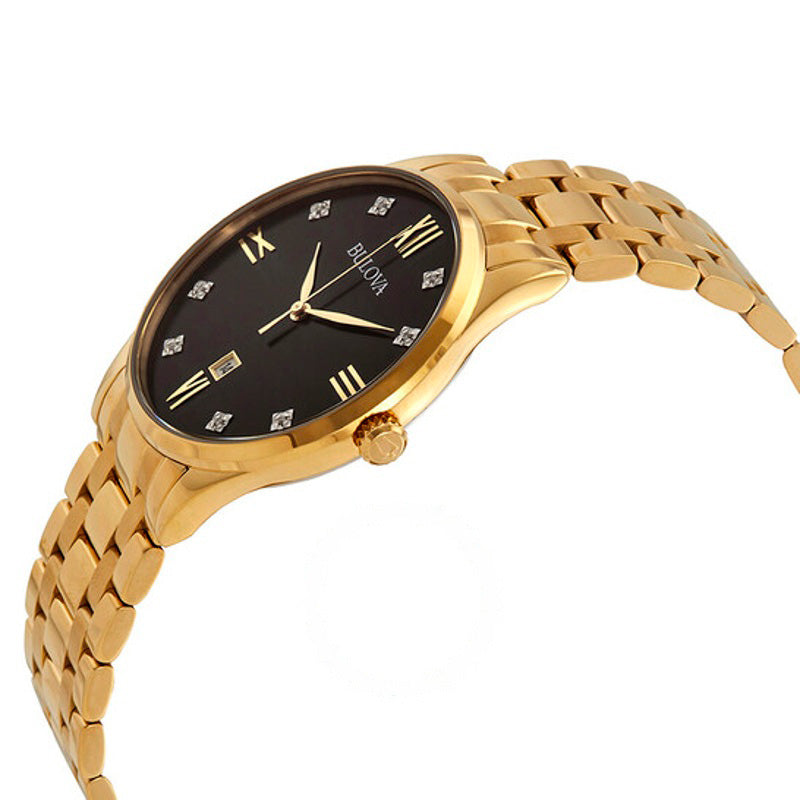 Relógio Mostrador preto diamante 40 mm - Mercado de Luxo - O Maior E-Commerce de Bens, Produtos e Serviços de Luxo do Brasil.