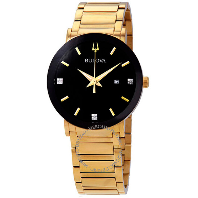 Relógio Mostrador preto diamante 40 mm - Mercado de Luxo - O Maior E-Commerce de Bens, Produtos e Serviços de Luxo do Brasil.